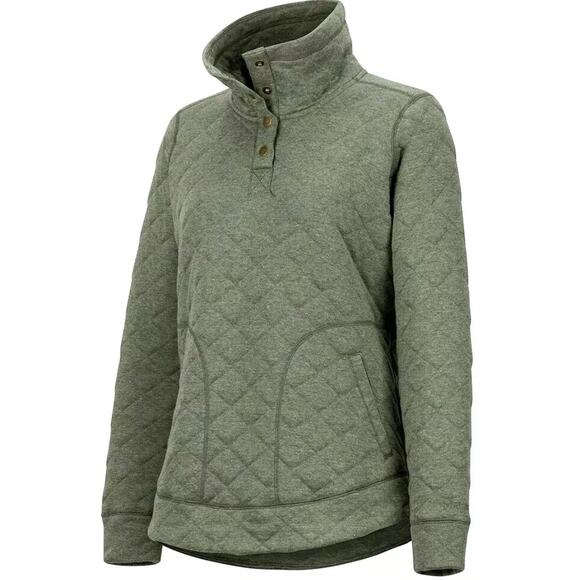 Marmot Jackets & Blazers - MARMOT | Roice Pullover Crocodile Heather Green Jacket Snap Sweatshirt | Small
